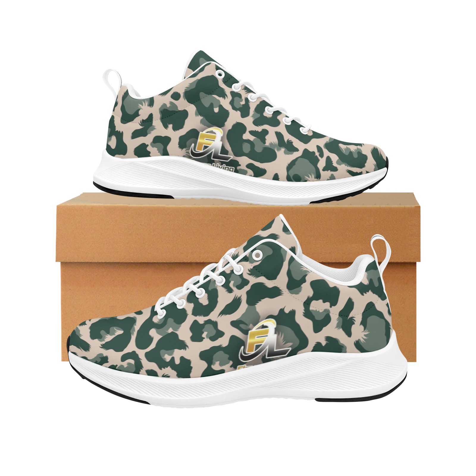 Camouflage Green Women's Alpha Running Shoes (Model 10093)