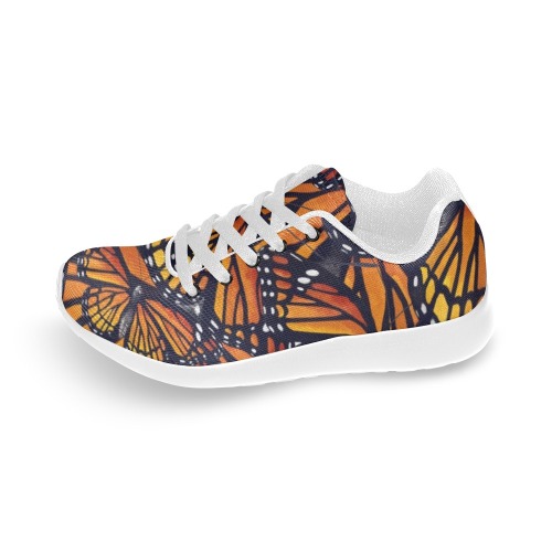 Orange Monarch Butterflies Men’s Running Shoes (Model 020)