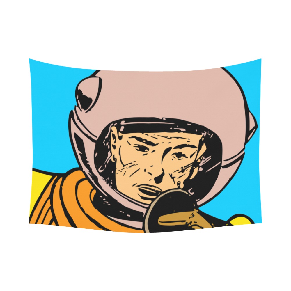 astronaut Polyester Peach Skin Wall Tapestry 80"x 60"
