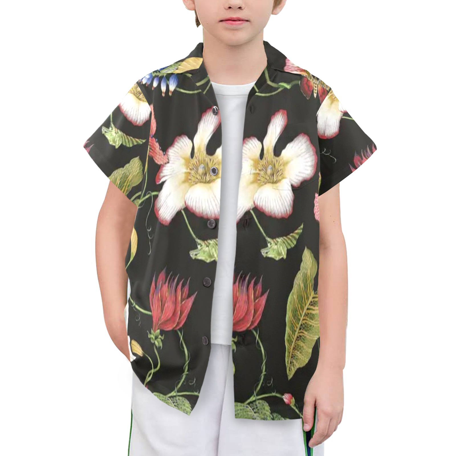 Look Big Boys' Hawaiian Shirt (Model T58)