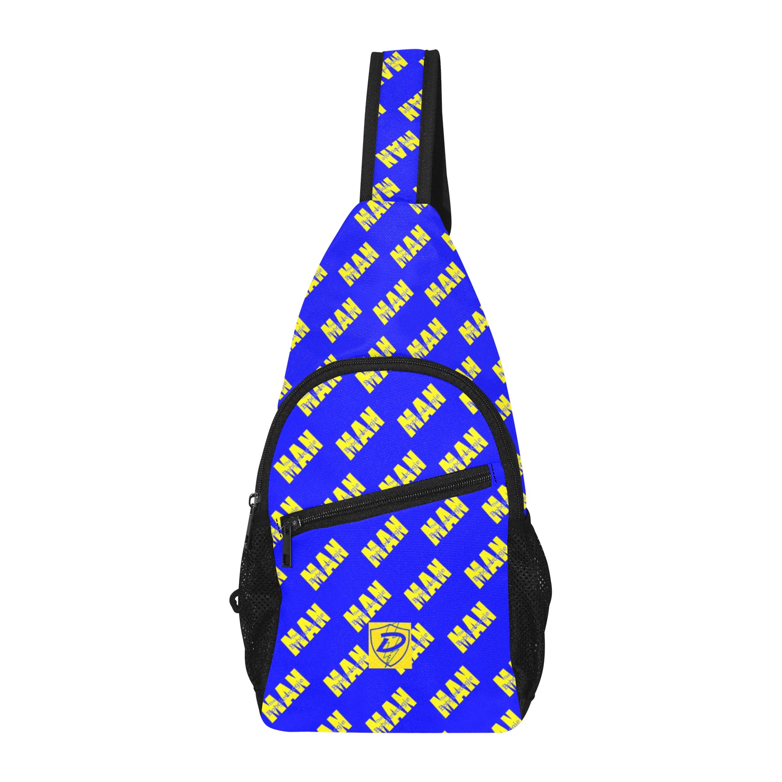 DIONIO Clothing - Tha Boogiewoogie Man Chest Bag (Blue & Yellow Repeat Logo) All Over Print Chest Bag (Model 1719)