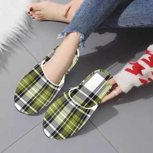 Olive Green Black Plaid