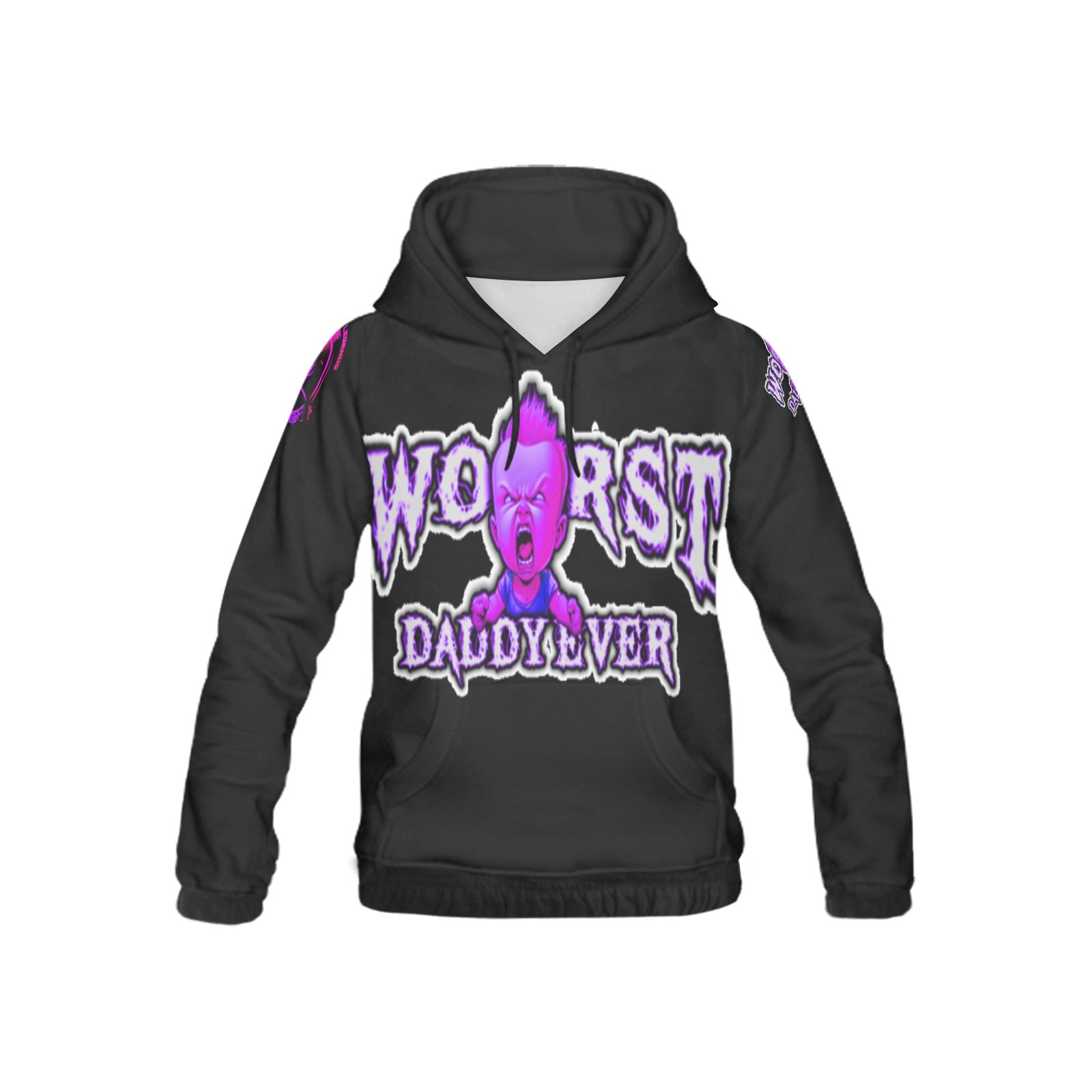 WDE BW purple All Over Print Hoodie for Kid (USA Size) (Model H13)