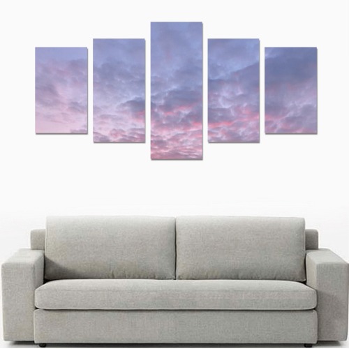 Morning Purple Sunrise Collection Canvas Print Sets C (No Frame)