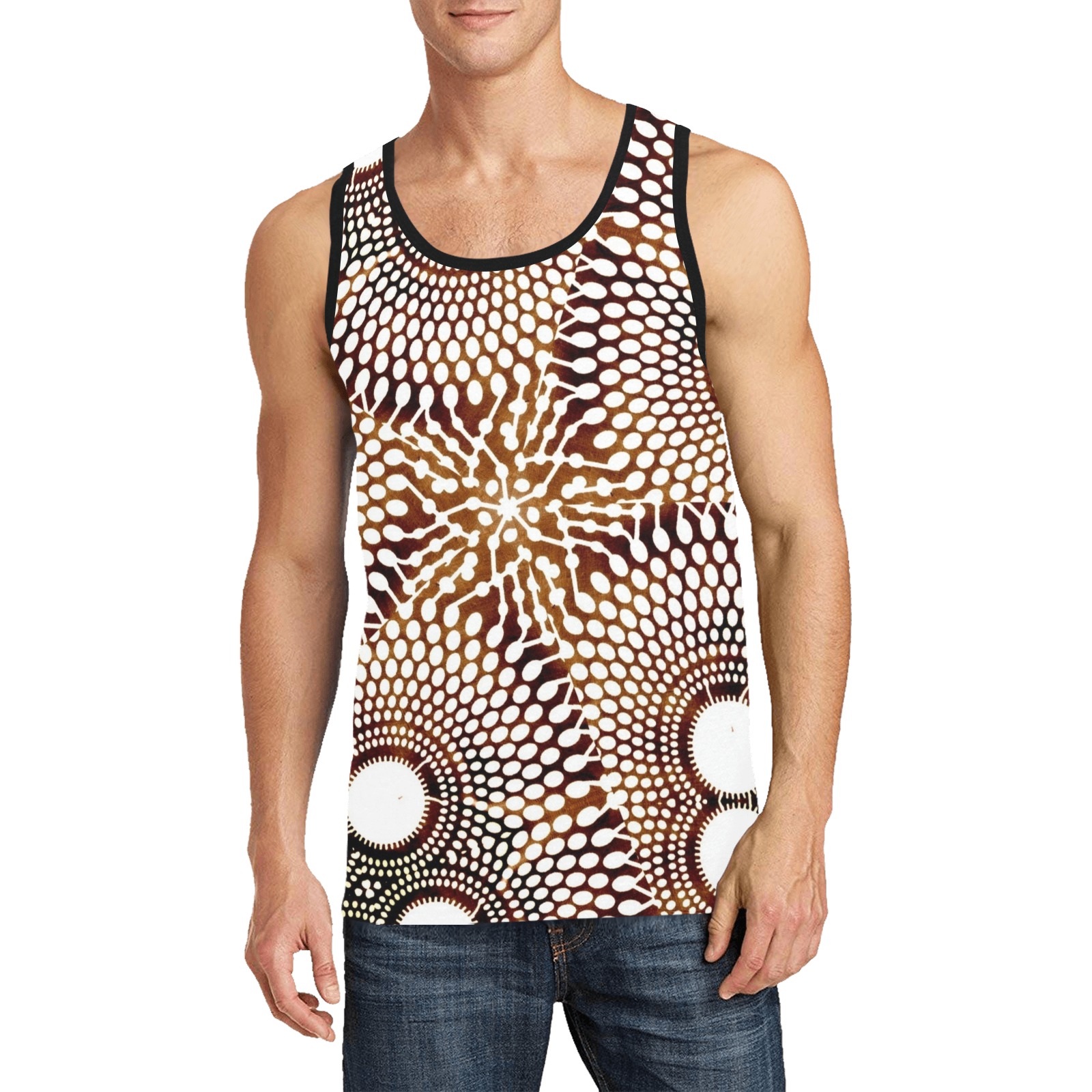 AFRICAN PRINT PATTERN 4 Men's All Over Print Tank Top (Model T57)