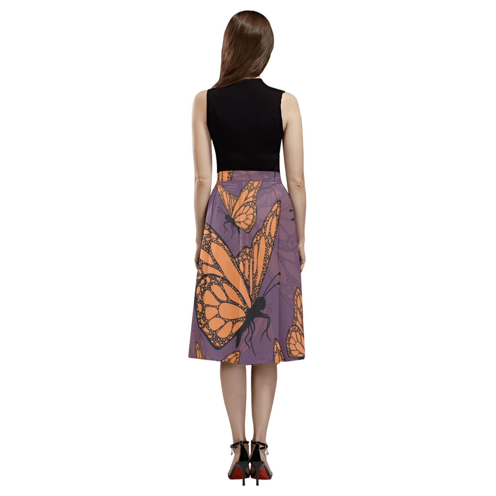 bb r54ye Mnemosyne Women's Crepe Skirt (Model D16)