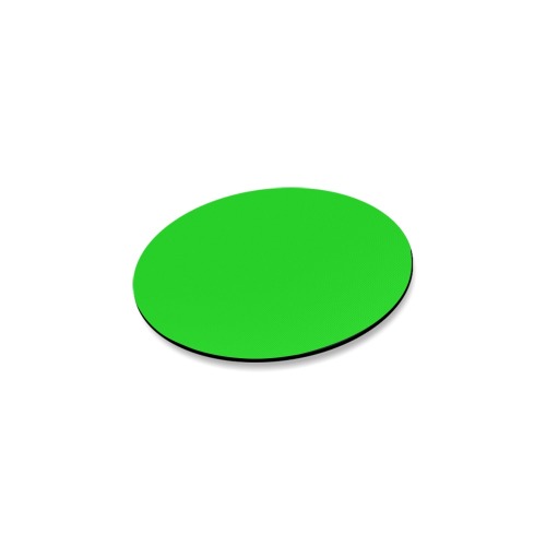 Merry Christmas Green Solid Color Round Coaster
