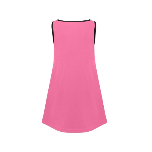 color French pink Girls' Sleeveless Dress (Model D58)