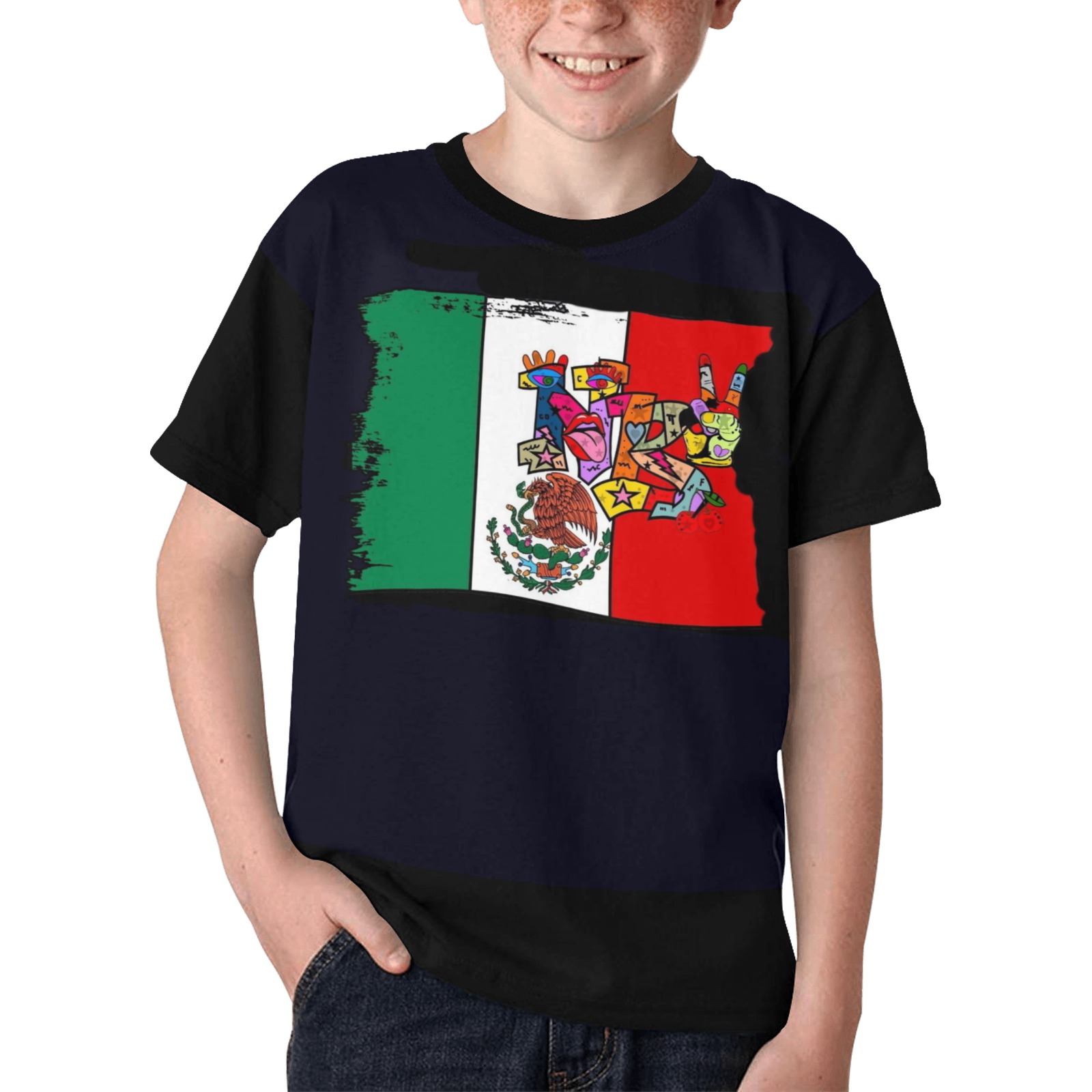 Mexico NB by Nico Bielow Kids' All Over Print T-shirt (Model T65)