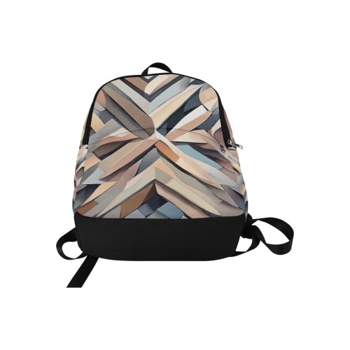 Geometric abstract flower. Soft beige colors Fabric Backpack for Adult (Model 1659)