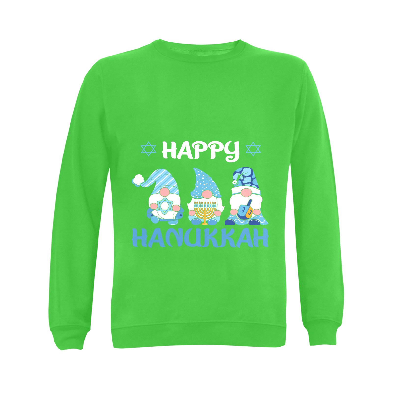 Happy Hanukah Gnomes (G) Gildan Crewneck Sweatshirt(NEW) (Model H01)