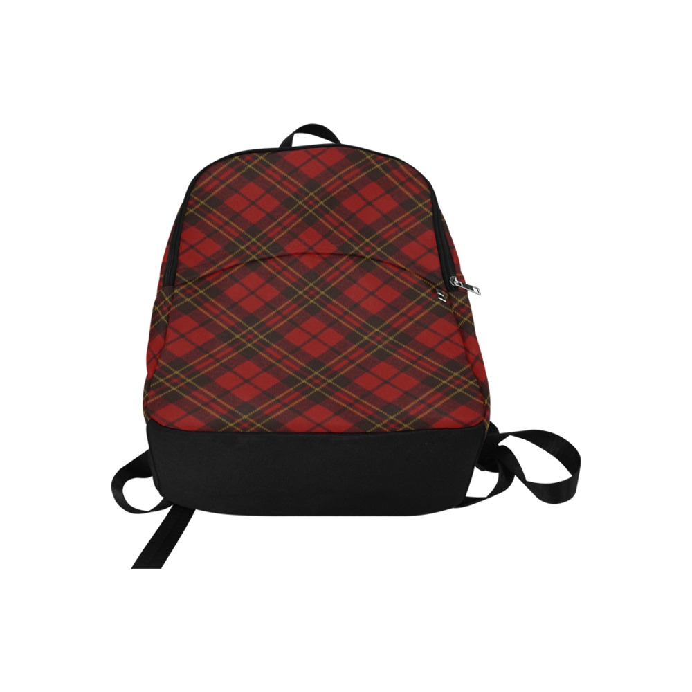 Red tartan plaid winter Christmas pattern holidays Fabric Backpack for Adult (Model 1659)
