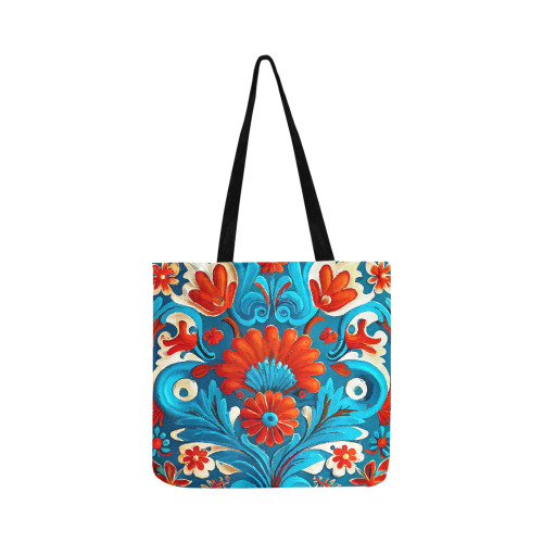 folklore motifs bag Reusable Shopping Bag Model 1660 (Two sides)