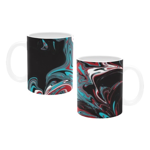 Dark Wave of Colors Custom White Mug (11OZ)