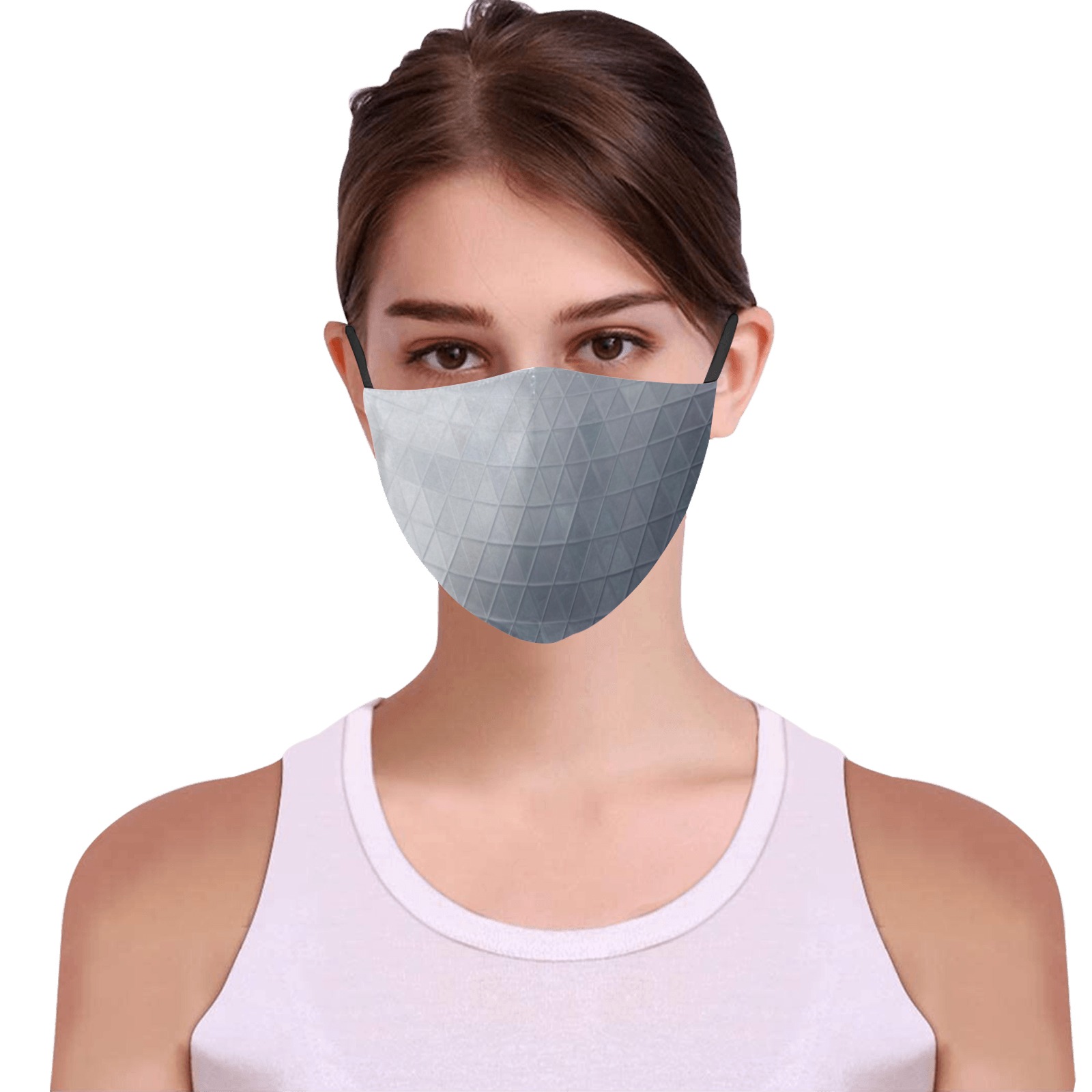 mosaic triangle 13 3D Mouth Mask with Drawstring (Pack of 100) (Model M04)
