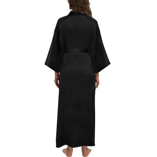 Black Long Kimono Robe