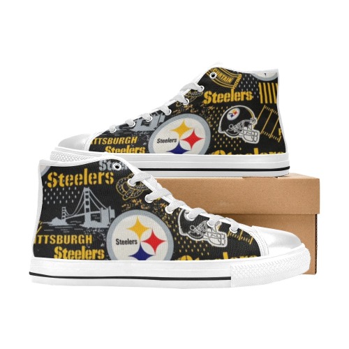 Steelers Men’s Classic High Top Canvas Shoes (Model 017)