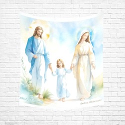 The Holy Family Cotton Linen Wall Tapestry 51"x 60"