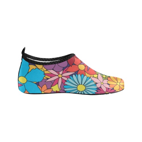 Hippy Flower Power Women's Slip-On Water Shoes (Model 056)