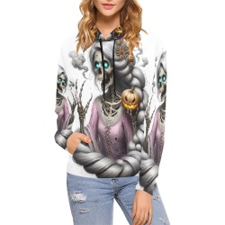 halloween_efChannel27 All Over Print Hoodie for Women (USA Size) (Model H13)