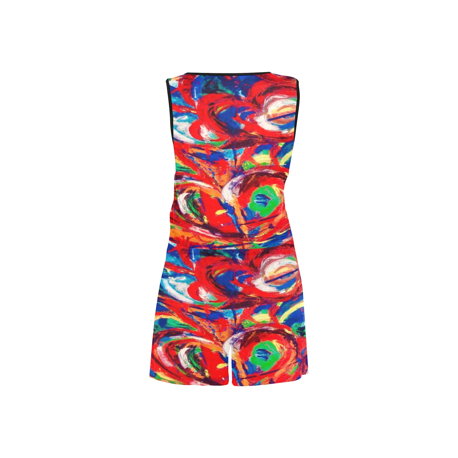 Hearts Desire Collection All Over Print Short Jumpsuit