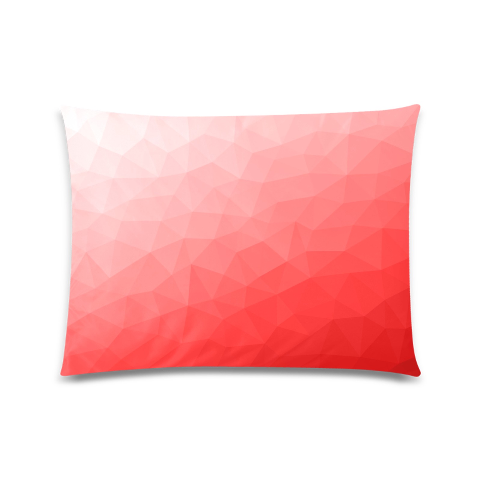 Red gradient geometric mesh pattern Custom Zippered Pillow Case 20"x26"(Twin Sides)