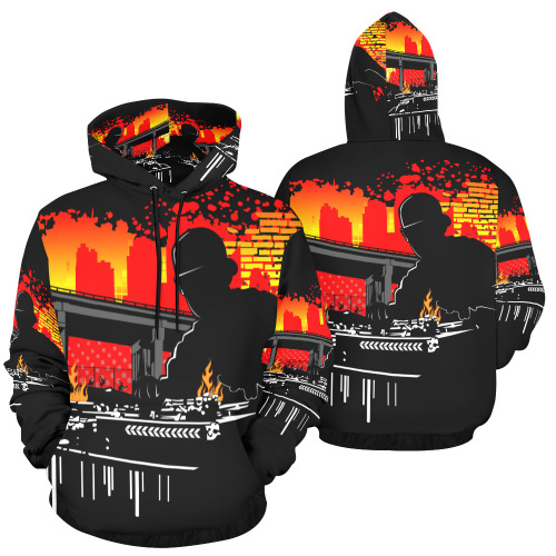 Scratching Hits All Over Print Hoodie for Men (USA Size) (Model H13)