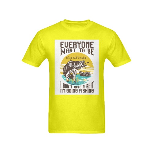 Want To Fish Men's T-Shirt in USA Size (Front Printing Only)