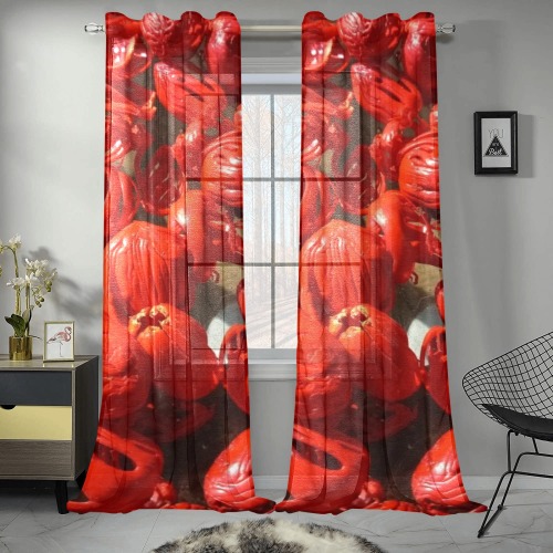 Mace curtain Gauze Curtain 28"x95" (Two-Piece)