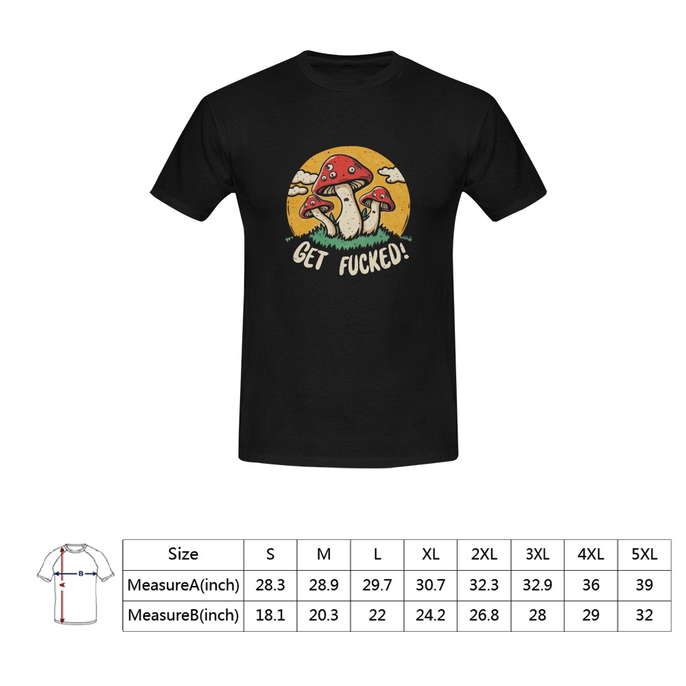 Eat Mushrooms Men's T-Shirt in USA Size (Front Printing Only)