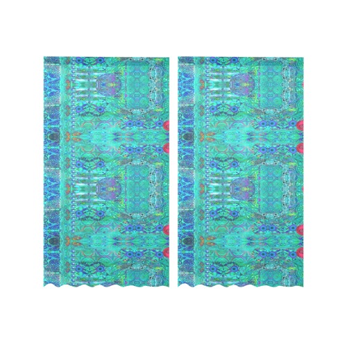 M Gauze Curtain 28"x63" (Two-Piece)