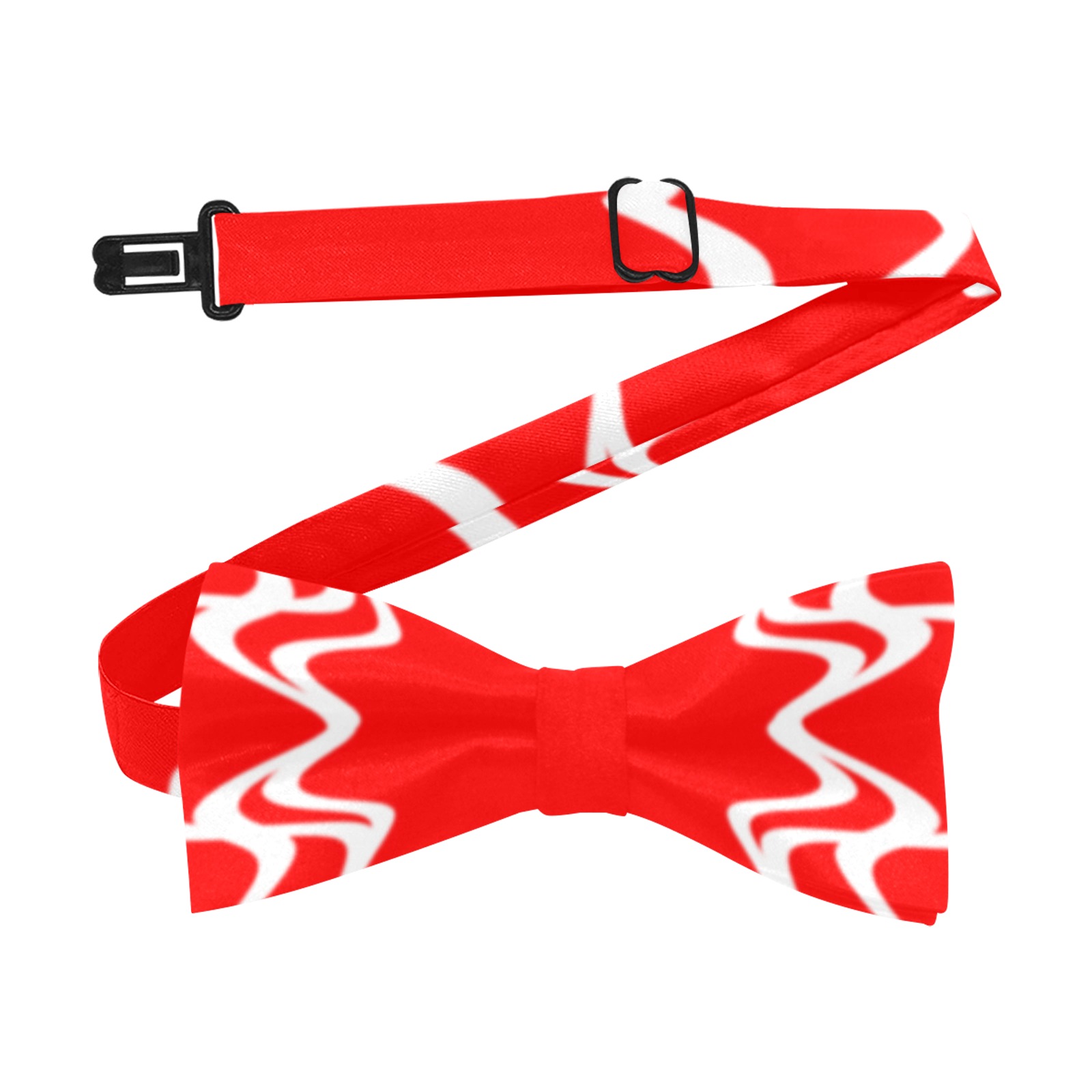 White Interlocking Triangles2 Starred red Custom Bow Tie