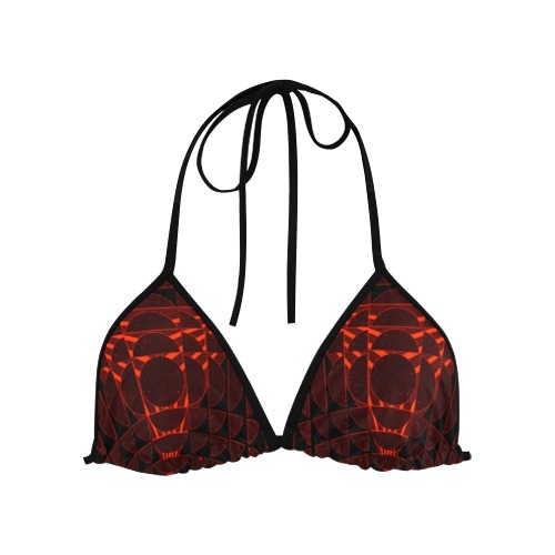 geometric Custom Bikini Swimsuit Top