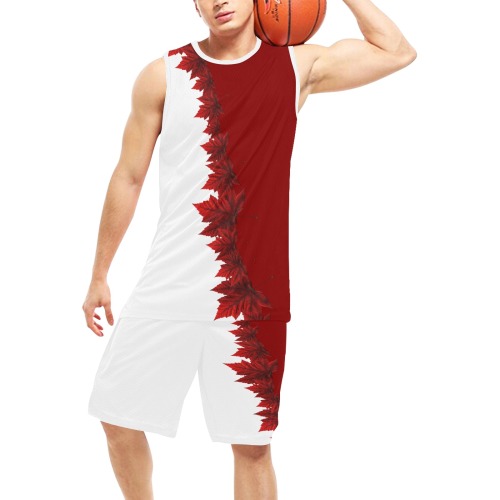 Canada Maple Leaf Team Basketball Uniform Basketball Uniform with Pocket