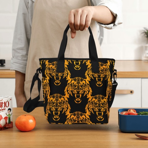 Year of the Tiger Insulated Tote Bag with Shoulder Strap (Model 1724)