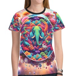 Animal Kingdom New All Over Print T-shirt for Women (Model T45)