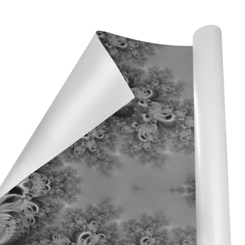 Cloudy Day in the Garden Frost Fractal Gift Wrapping Paper 58"x 23" (2 Rolls)