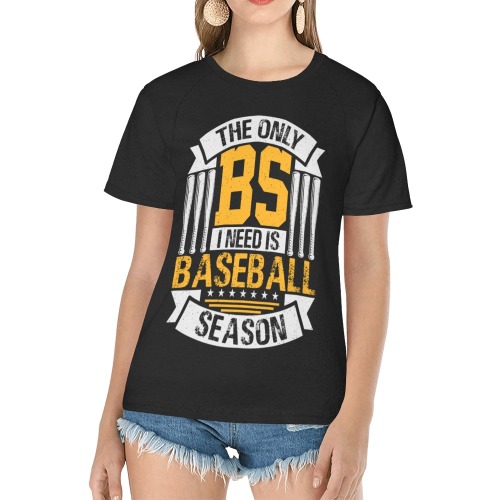 Funny Baseball Sarcasm Women's Raglan T-Shirt/Front Printing (Model T62)