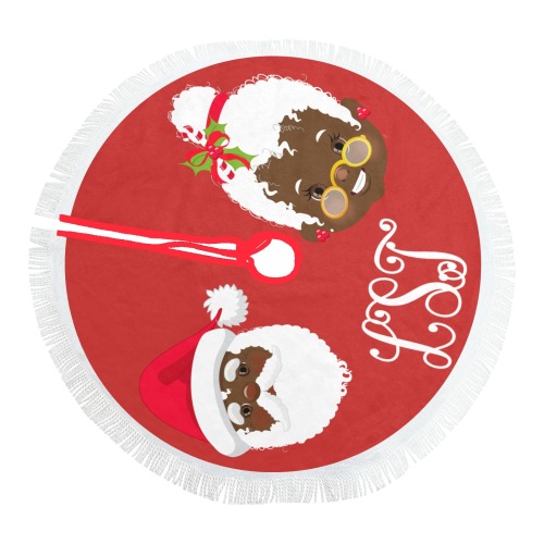 Mr and Mrs Claus tree skirt- LST family
