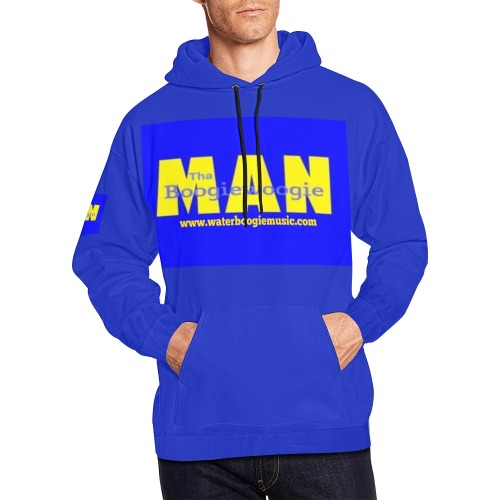 DIONIO Clothing - Tha Boogiewoogie Man Blue Hoodie (Blue & Yellow Logo) All Over Print Hoodie for Men (USA Size) (Model H13)