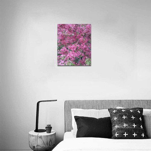 Pink Crabapple Blossoms Canvas Print 16"x20"