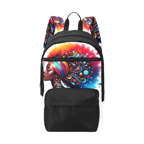 Black and colorful Large Capacity Travel Backpack (Model 1691)