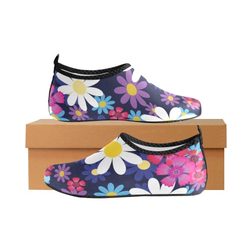 Hippy Flower Power #2 Kids' Slip-On Water Shoes (Model 056)