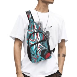 Dark Wave of Colors All Over Print Chest Bag (Model 1719)