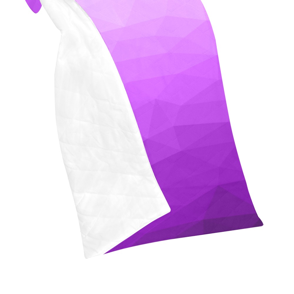 Purple gradient geometric mesh pattern Quilt 50"x60"