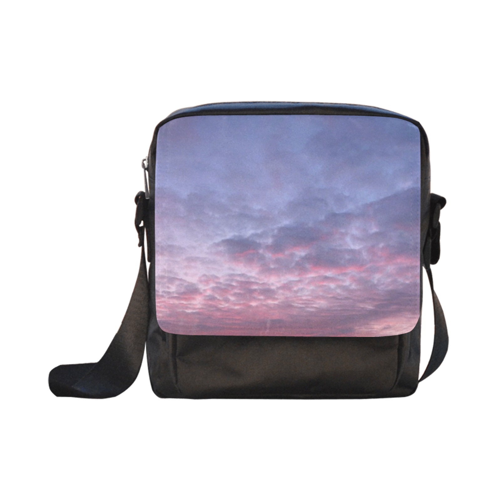 Morning Purple Sunrise Collection Crossbody Nylon Bags (Model 1633)