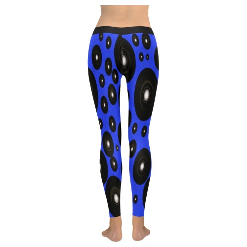 CogIIblue Women's Low Rise Leggings (Invisible Stitch) (Model L05)