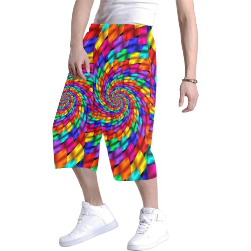 Wild Waves Men's All Over Print Baggy Shorts (Model L37)