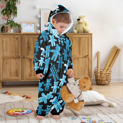 teddy bear assortiment 7 One-Piece Zip up Hooded Pajamas for Little Kids