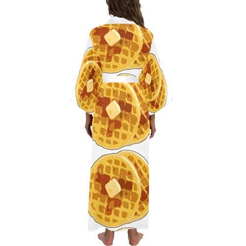 Waffles Long Kimono Robe